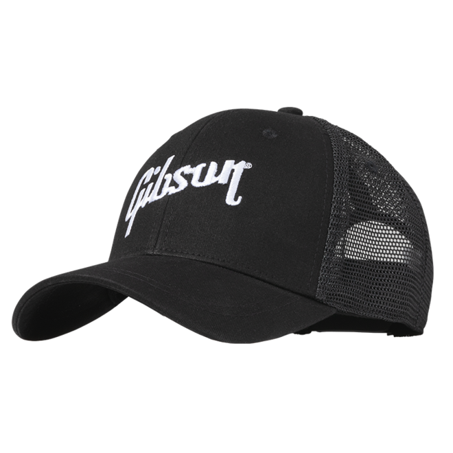 Gibson Snapback Trucker Hat, Black