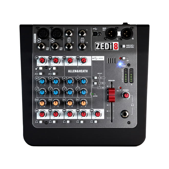 Allen & Heath ZEDi-8 6 Channel Hybrid Compact Mixer / USB interface