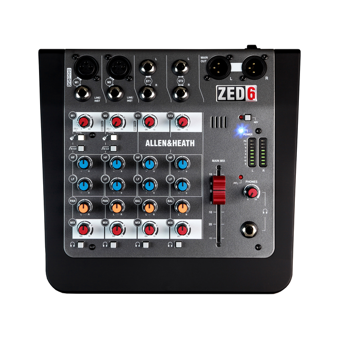 Allen & Heath ZED-6 6-Channel Compact Analog Mixer