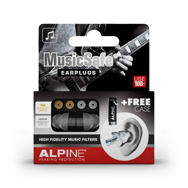 Alpine MusicSafe Earplugs, w/Medium & High Interchangeable Filters