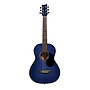 BeaverCreek BCTD601 3/4 Size Acoustic Guitar, Transparent Blue w/Gigbag