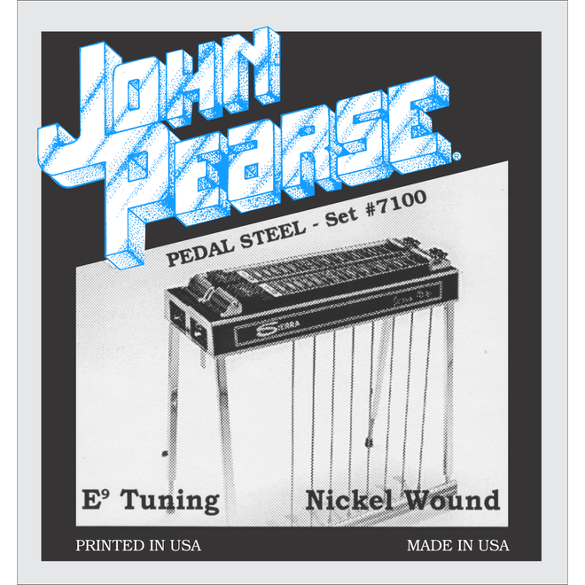 John Pearse 7100 Nickel Wound Pedal Steel Guitar Strings, E9 Tuning