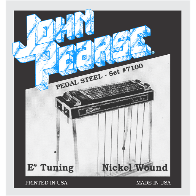 John Pearse 7100 Pedal Steel Guitar Strings, E9 Tuning