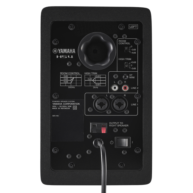 Yamaha HS4 Powered Studio Monitor, 4.5”, Black