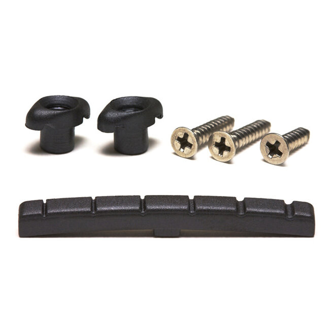 Graph Tech Black TUSQ XL Strat & Tele Style Slotted Guitar Nut & Retainer Pak