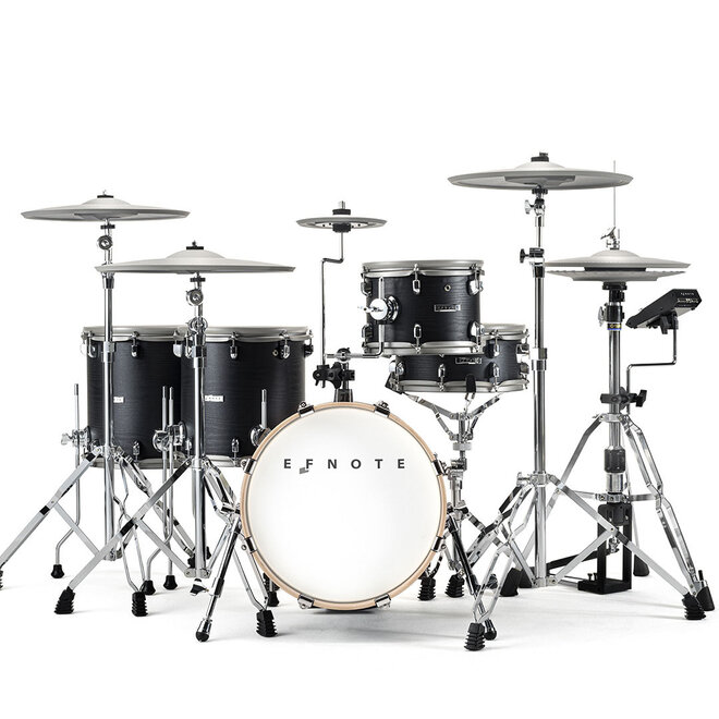 EFNOTE 5X Electronic Drum Set, Black Oak