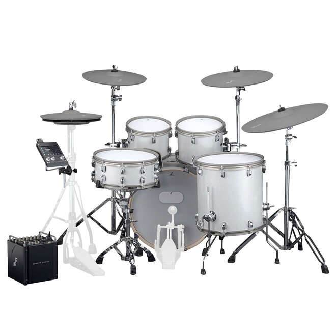 EFNOTE PRO 701 Traditional Electronic Drum Set, White Sparkle