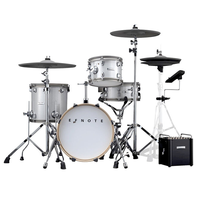 EFNOTE PRO 500 Standard Digital Drum Set, White Sparkle