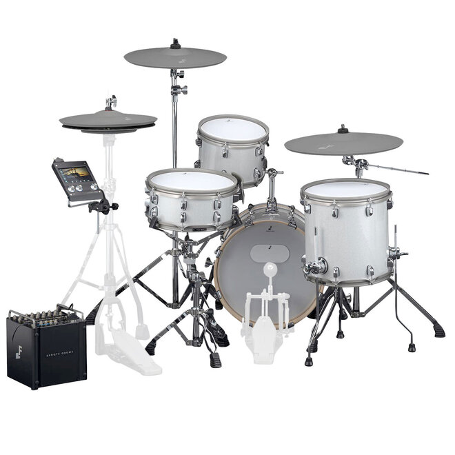 EFNOTE PRO 500 Standard Electronic Drum Set, White Sparkle