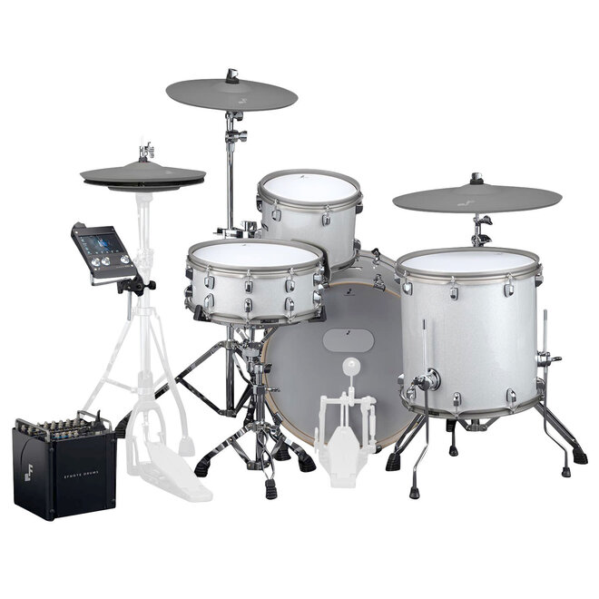 EFNOTE PRO 700 Standard Electronic Drum Set, White Sparkle