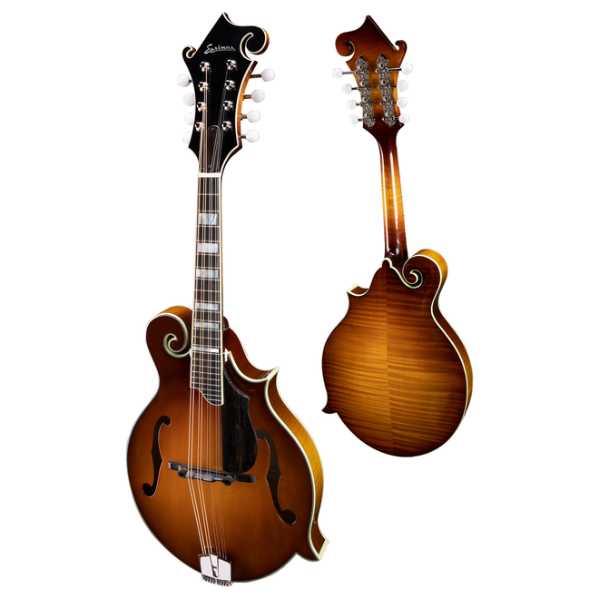 Eastman MD615 F-Style Mandolin, Solid Spruce/Maple, Goldburst Gloss Finish, K&K Pickup, w/Hardshell Case