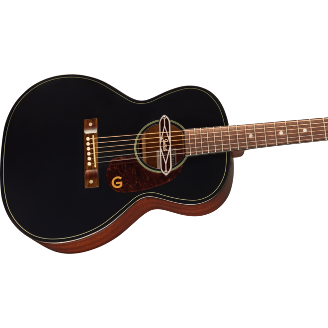 Gretsch Deltoluxe Concert Acoustic Guitar, Walnut Fingerboard, Black Top