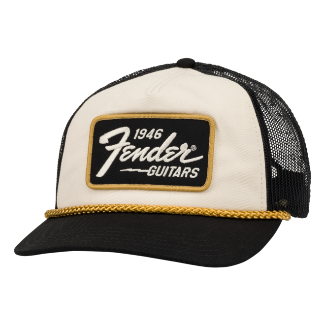 Fender 1946 Gold Braid Hat, Cream/Black