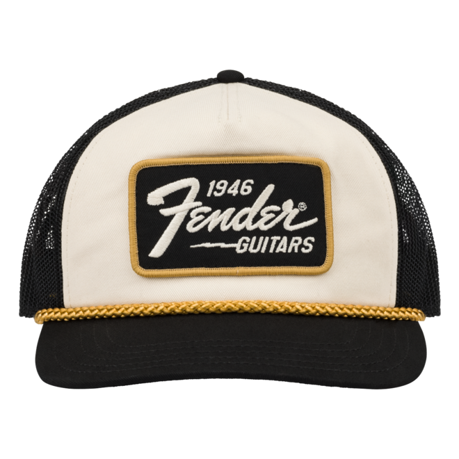 Fender 1946 Gold Braid Hat, Cream/Black