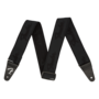 Fender 2" WeighLess Running Logo Guitar Strap, Black/Black