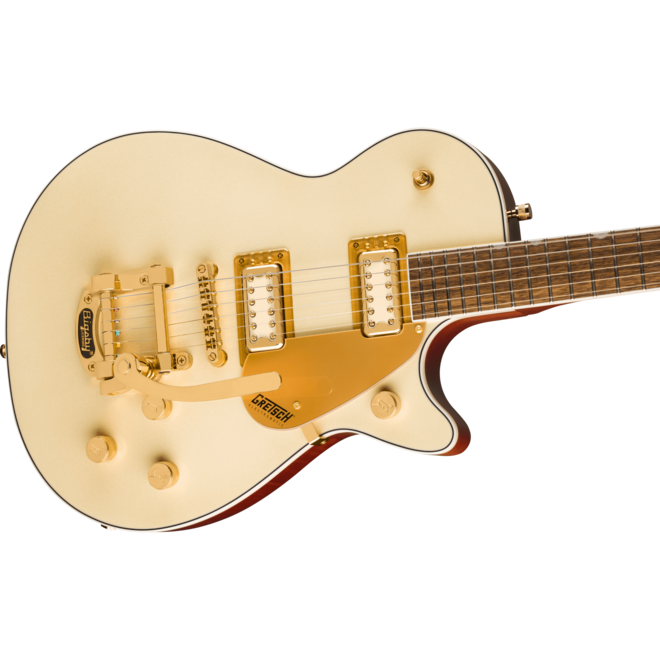Gretsch Electromatic Pristine LTD Jet Single-Cut Electric Guitar, w/Bigsby, Laurel Fingerboard, White Gold