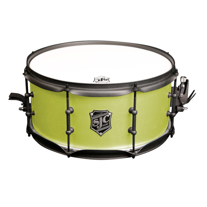 SJC Drums Pathfinder Series 6.5x14 Snare Drum, Sublime Lime Black