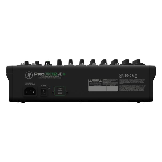 Mackie ProFX12v3+ 12-Channel Analog Mixer w/Effects, USB & Bluetooth