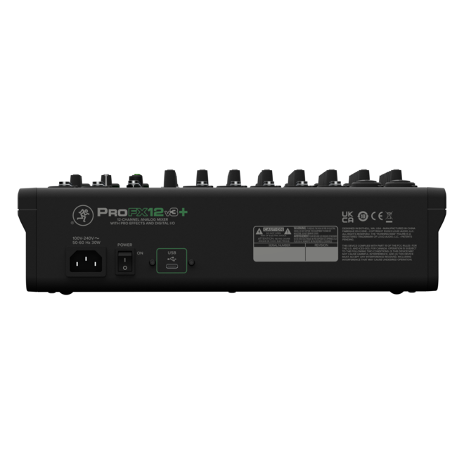 Mackie ProFX12v3+ 12-Channel Analog Mixer w/FX, USB & Bluetooth