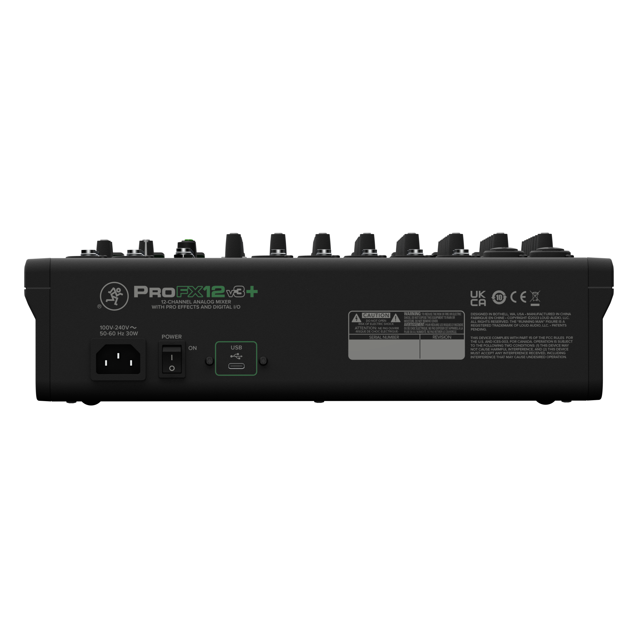 MACKIE ProFX12 本体ケーブル説明書 WW3183 Mackie - ProFX12v3+ 12-Channel Analog Mixer With Enhanced FX