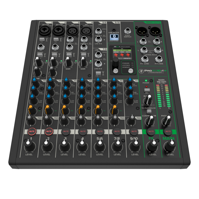 Mackie ProFX10v3+ 10-Channel Analog Mixer w/Effects, USB & Bluetooth