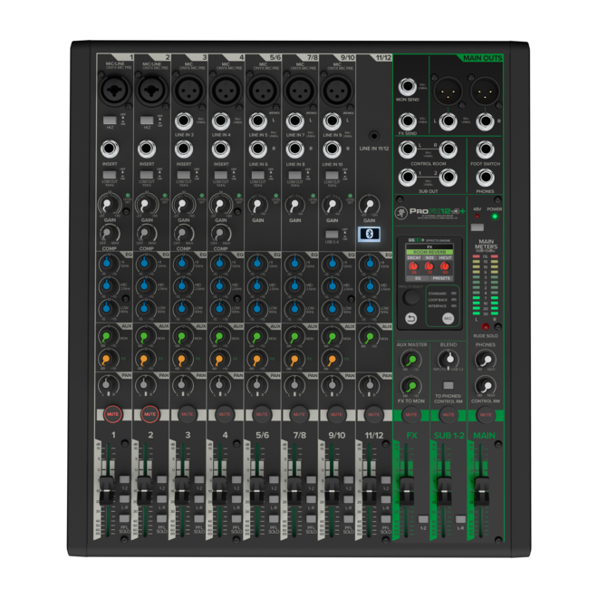 Mackie ProFX12v3+ 12-Channel Analog Mixer w/Effects, USB & Bluetooth
