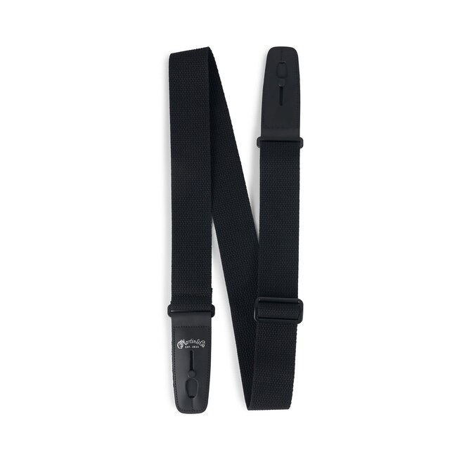 Martin Cotton Weave Lock-It Guitar Strap, Black