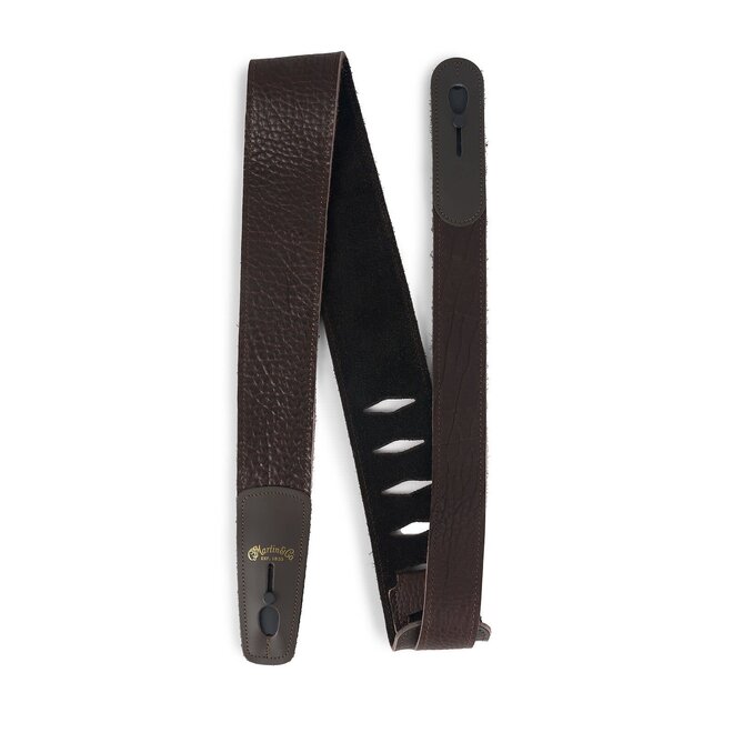 Martin Buffalo Leather Lock-It Guitar Strap, Brown