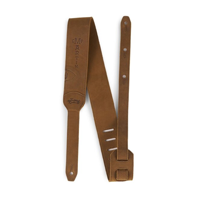 Martin Luxe by Martin Leather Guitar Strap, Tobacco