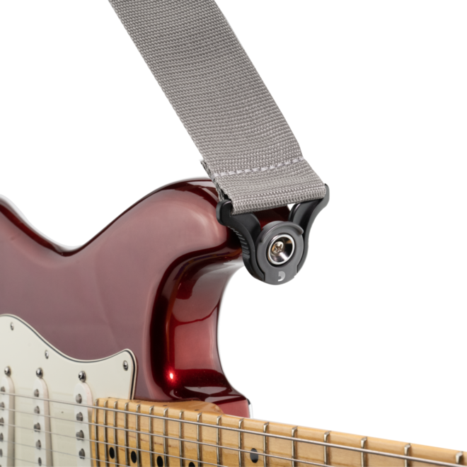 D'Addario 2” Auto Lock Polypro Guitar Strap, Silver