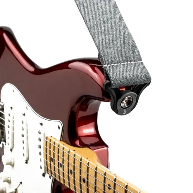 D'Addario 2” Auto Lock Skater Guitar Strap, Grey