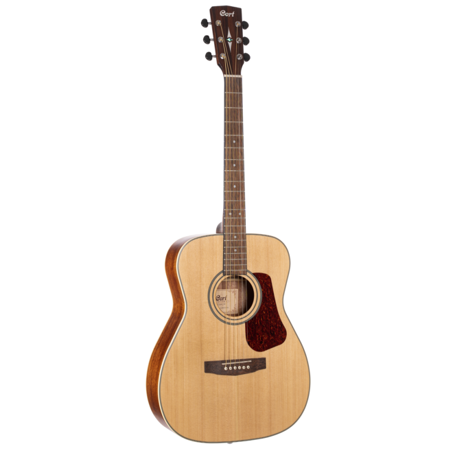 Cort L100C Luce Series Concert Acoustic Guitar, Solid Spruce/Mahogany, Natural Satin
