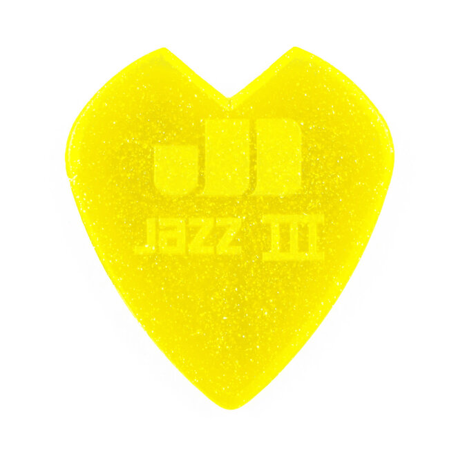 Dunlop Kirk Hammett Jazz III Guitar Picks, Yellow Glitter (6 Pack)