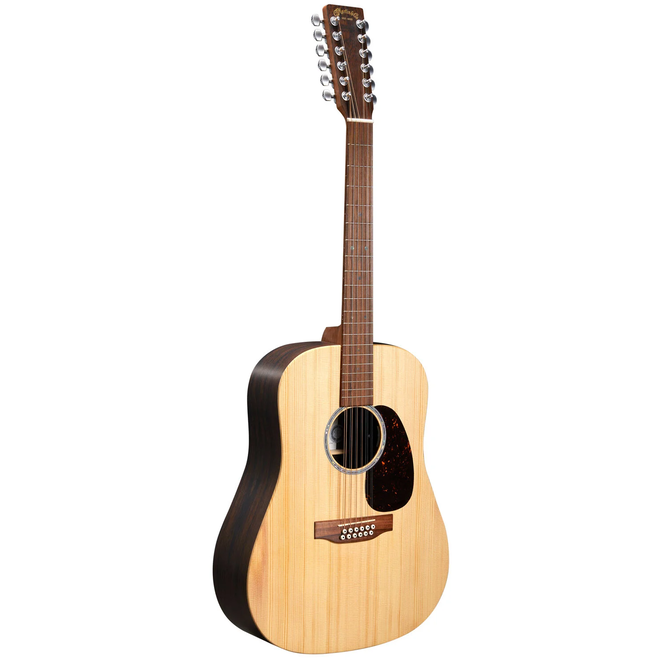 Martin D-X2E 12-String Dreadnought Acoustic-Electric Guitar, Spruce/Brazilian Rosewood HPL, w/Gigbag