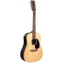 Martin D-X2E 12-String Dreadnought Acoustic-Electric Guitar, Spruce/Brazilian Rosewood HPL, w/Gigbag