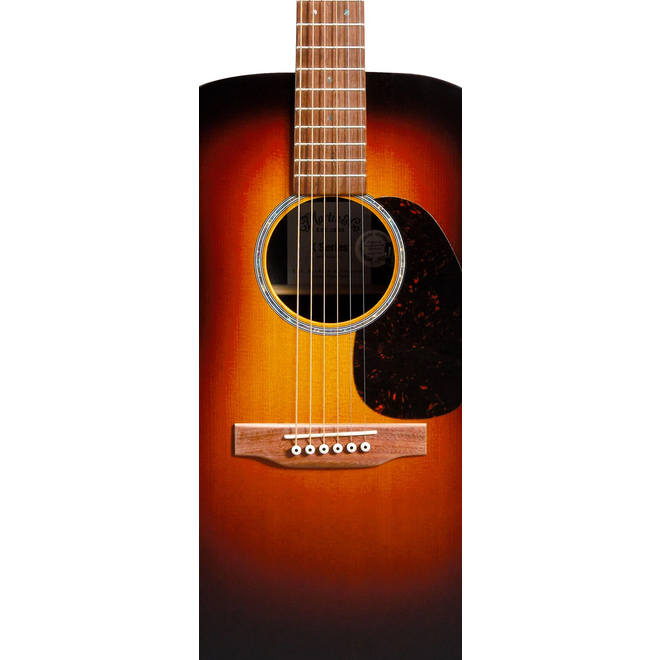 Martin D-X2E Dreadnought Acoustic-Electric Guitar, Spruce/Ziricote HPL, Burst Finish, w/Gigbag