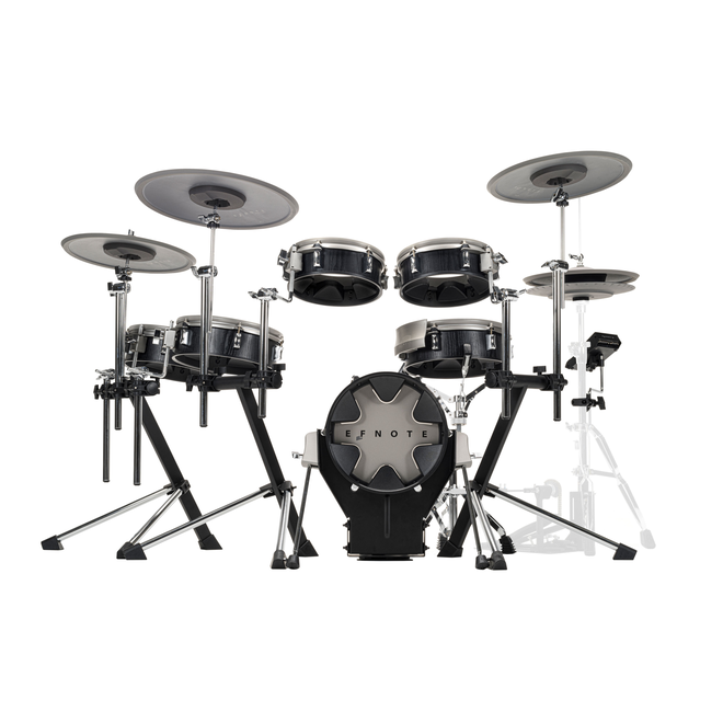 EFNOTE 3X Electronic Drum Set, Black Oak