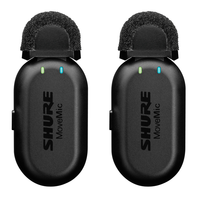 Shure MoveMic Two Dual-Channel Wireless Lavalier Microphones