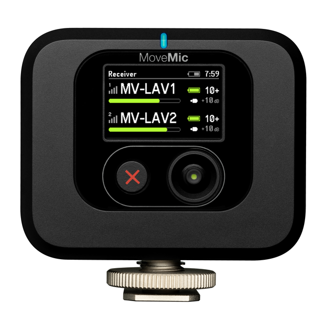 Shure MV-TWO-KIT-Z7 MoveMic Kit Dual-Channel Wireless Lavalier Microphone System w/Receiver