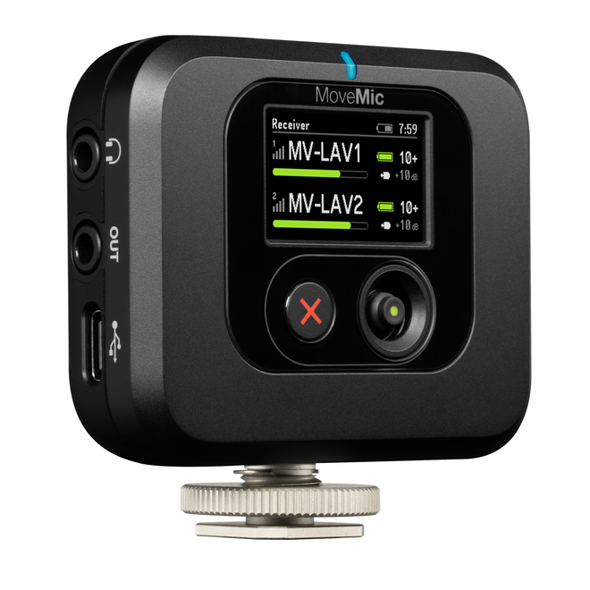 Shure MV-TWO-KIT-Z7 MoveMic Kit Dual-Channel Wireless Lavalier Microphone System w/Receiver