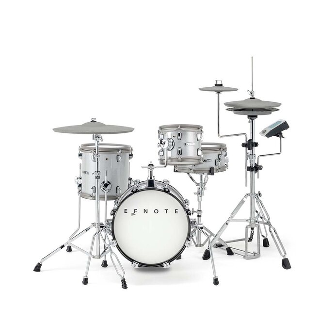 EFNOTE mini Electronic Drum Set, White Sparkle