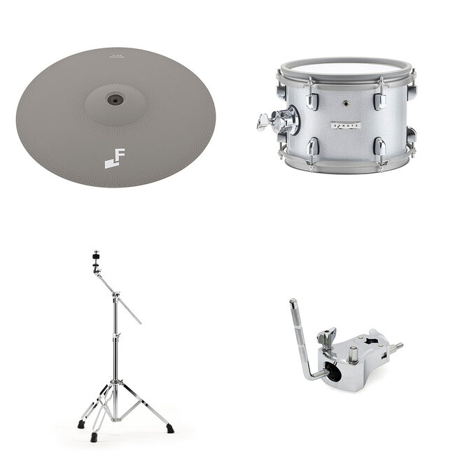 EFNOTE 7 Expansion Pack, 18" Crash, 10" Tom, White Sparkle
