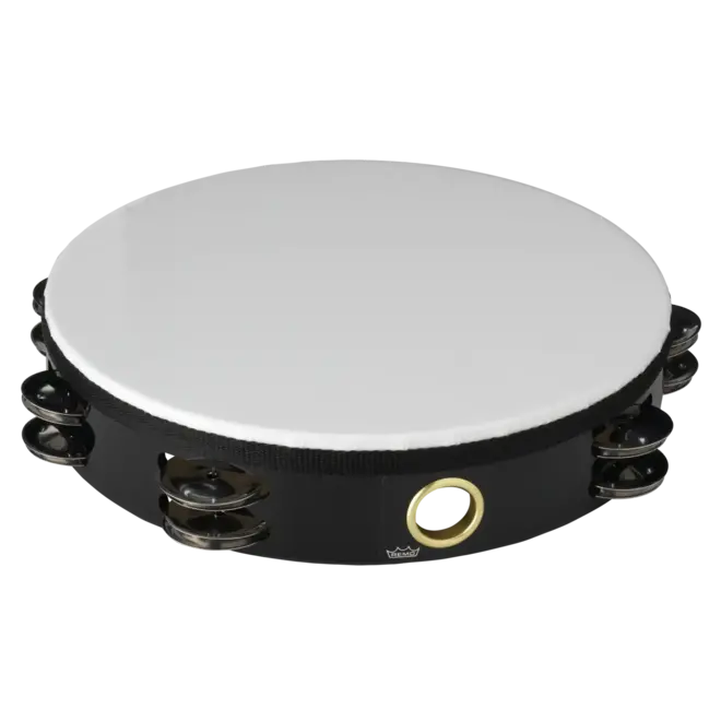 Remo 10" Economy Tambourine, Quadura Black