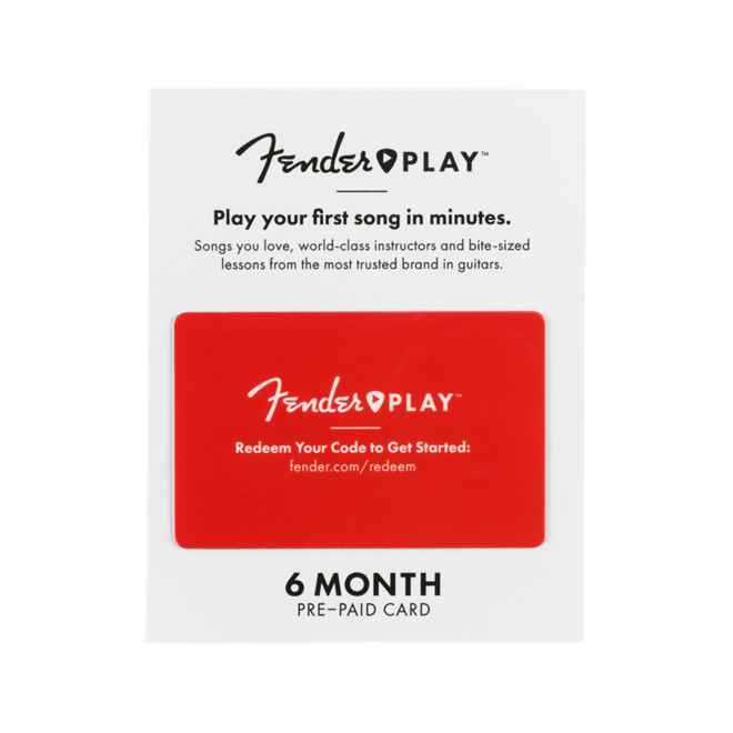Fender Play 6 Month Prepaid Gift Card
