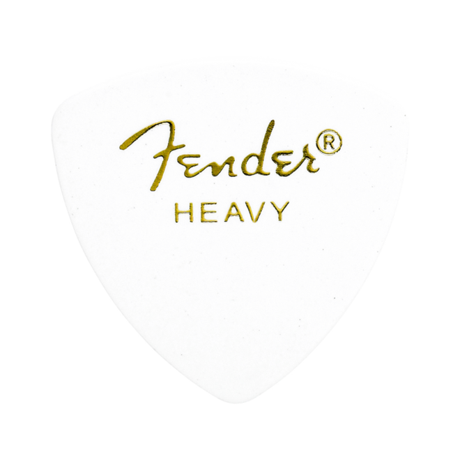 Fender Classic Celluloid Picks, 346 Shape, White Heavy, 12 Pack