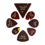 Fender Classic Celluloid Guitar Picks, Shape Medley, Tortoiseshell, Medium (8 Pack)