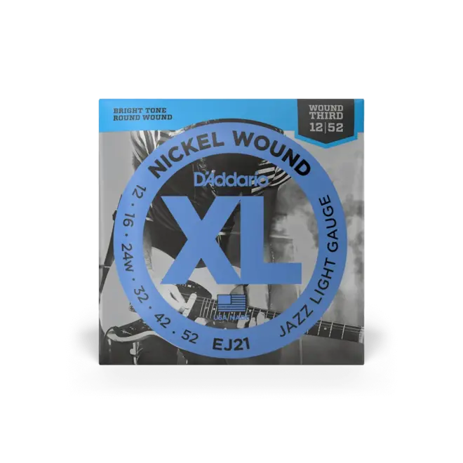 D'Addario EJ21 XL Nickel Wound Electric Guitar Strings, 12-52 Jazz Light