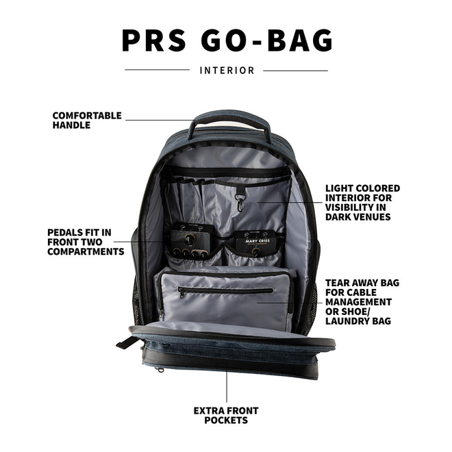 PRS Musicians "Go-Bag" Backpack, Mystic Gray