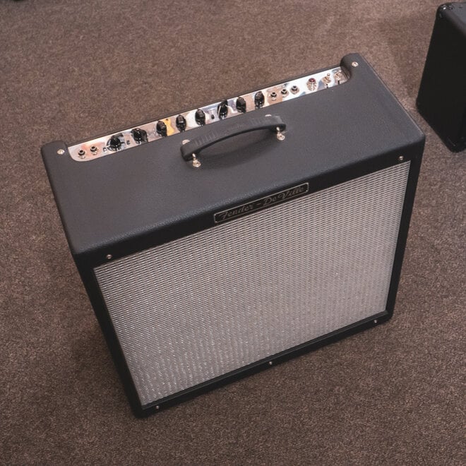 Fender Hot Rod Deville 4x10 Tube Combo Amp w/Pedal & Cover, Made in USA