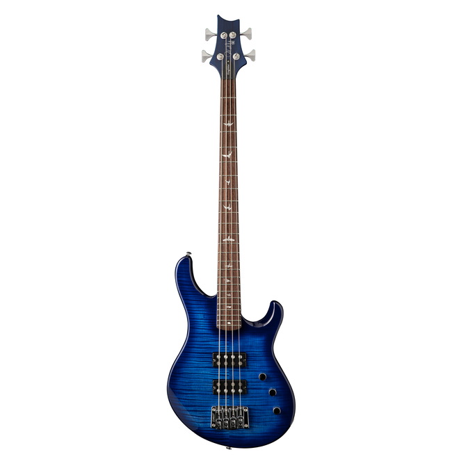 PRS SE Kingfisher Bass Guitar, Maple Veneer, Faded Blue Wrap Around Burst, Gigbag